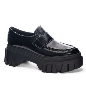 Chinese Laundry Jensen - Patent Lug Sole Chunky
Platform Slip on Loafers 10